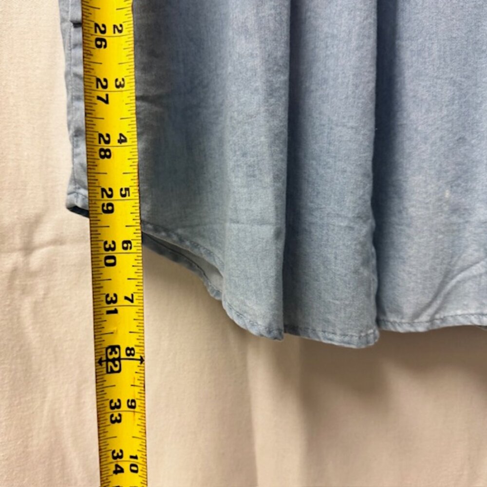 Kenneth Cole Denim Shirt Dress or Tunic Pull String Waist SIZE L - NWT - Picture 9 of 11